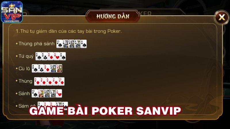 Quá trình chi tiết của một ván game bài poker Sanvip Quá trình chi tiết của một ván game bài poker Sanvip