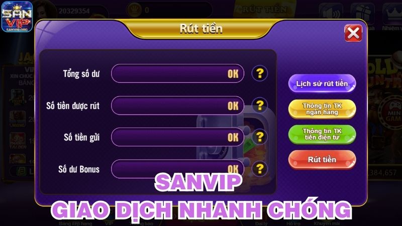 Giao dịch nhanh chóng và bảo mật tại Sanvip Giao dịch nhanh chóng và bảo mật tại Sanvip