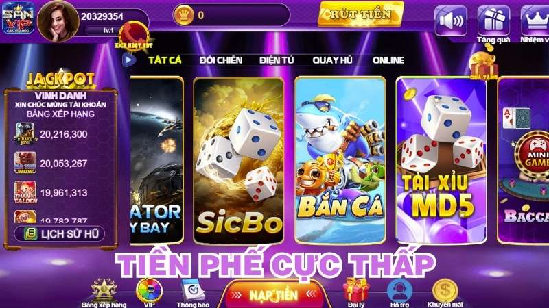 Sanvip - Tiền phế thấp, tỷ lệ thưởng cao Sanvip - Tiền phế thấp, tỷ lệ thưởng cao